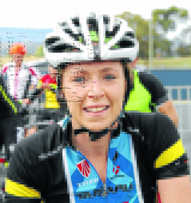NUMBER ONE: Bathurst cyclist Kirsten Howard picked up her second NSW title of the year on Saturday at Mount Panorama. She was the quickest rider in the NSW Hill Climb elite women’s field.  Photo: ZENIO LAPKA 	 ZEN_0133