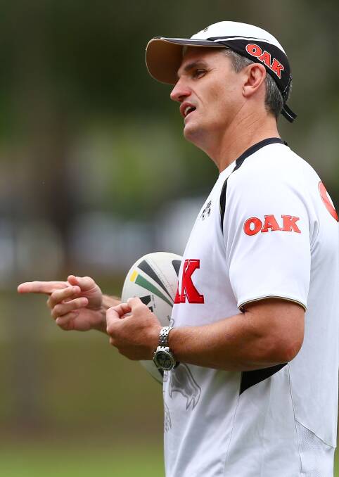 BATHURST FOCUS: While the Panthers are in with a shot at winning this year’s NRL minor premiership, coach Ivan Cleary’s immediate goal is winning today’s match at Carrington Park against Cronulla. Photo: GETTY IMAGES 	072514cleary