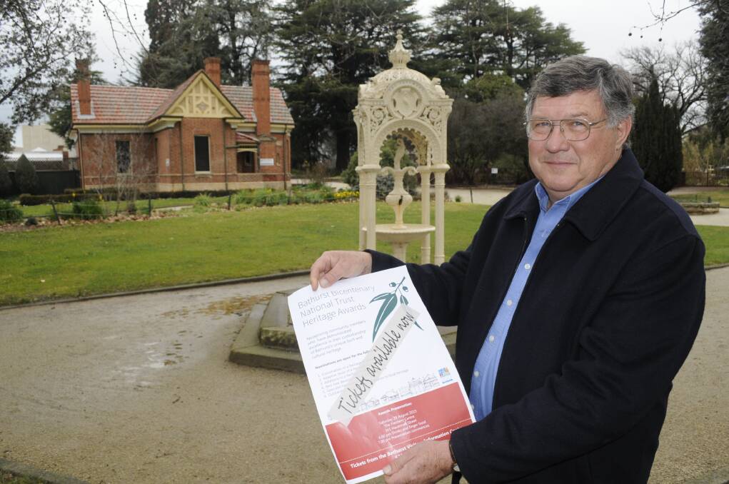 AWARDS: Bathurst National Trust branch chairman Iain McPherson is inviting the community to celebrate the region’s heritage at the Bathurst Bicentenary National Trust Heritage Awards. Photo: CHRIS SEABROOK	 082415cheritge