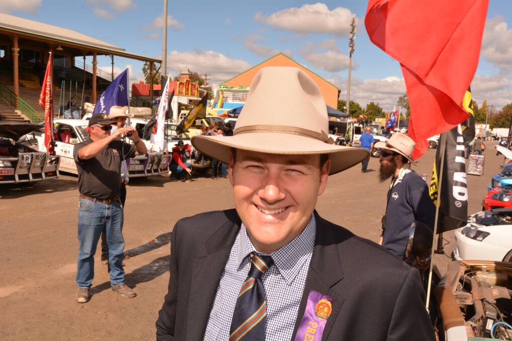 HUMBLED: Bathurst Agricultural, Horticultural and Pastoral Association president Sam Farraway was humbled that so many people supported the Royal Bathurst Show despite fears of wet weather. Photo: ZENIO LAPKA 	041915zsam
