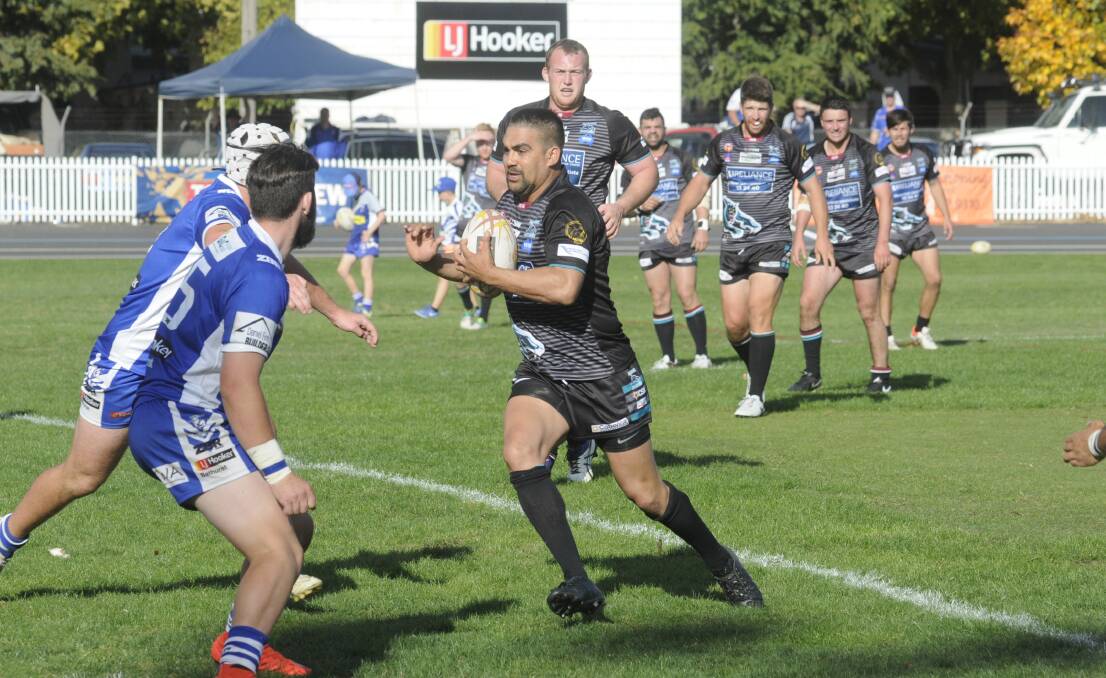 INFLUENTIAL: Half Claude Gordon helped lay on a handful of Panthers’ tries during their local derby win over St Pat’s on Sunday. Photo: CHRIS SEABROOK 	042416cpan2a