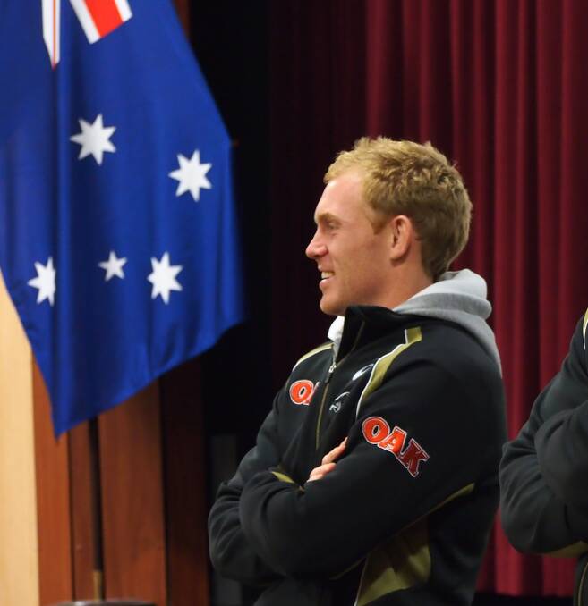 The Panthers' Peter Wallace at the Cathedral School during Penrith's visit to Bathurst last year.