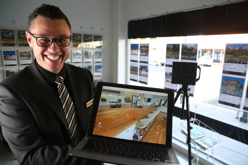 LEADING THE PACK: A new technology that allows for 3D interactive tours of homes is putting Century 21 Bathurst Region ahead of its competitors. Director Troy Kearney couldn’t be happier with what it is doing for his clients. Photo: PHIL BLATCH  	053116pb3d1