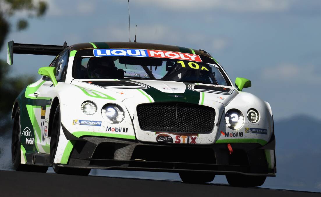 GOOD MOVE: The M-Sport Bentley fared well at Mount Panorama on Sunday, finishing third in the Bathurst 12 Hour, but team chief Malcolm Wilson says a move to introduce an all-professional class would be ideal. Photo: GETTY IMAGES 	020816bentley