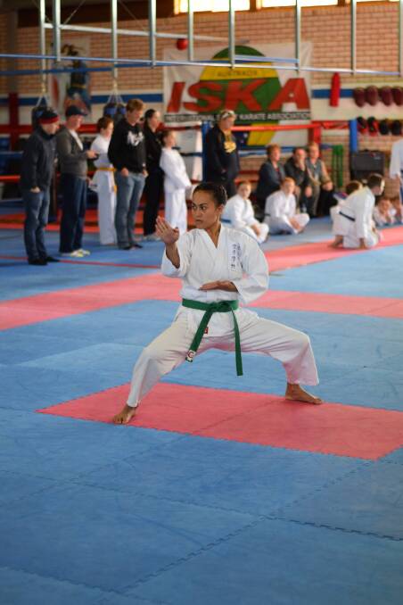 WELL ATTENDED: One of the competitors in the Pollet’s Martial Arts inter-club tournament held in Bathurst recently.