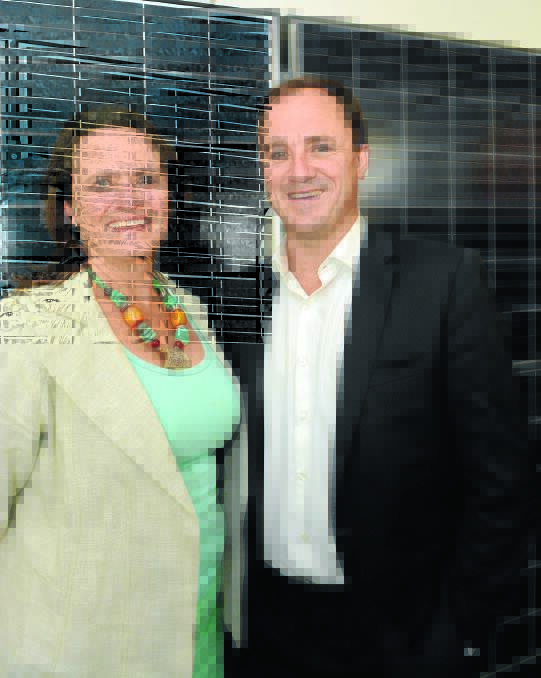 THE GREEN: Newly endorsed candidate for Bathurst Tracey Carpenter and MLC Jeremy Buckingham at yesterday’s campaign launch. 	112714ptracey