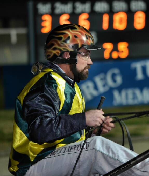 BRIGHT FUTURE: Robbie Clifford has set gelding Is That So for the Soldiers Saddle final and will get his chance at glory tonight from gate one in the $12,000 feature. Photo: ANYA WHITELAW 072314YCLIFFORD