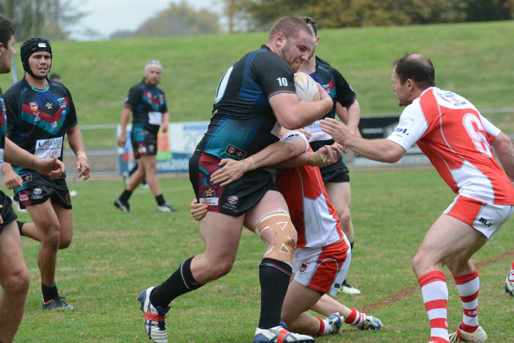 UNSTOPPABLE: Panthers prop Greg Behan was one of his team’s best in their win over Mudgee yesterday. Photo: PHILL MURRAY 	050315ppanthers9