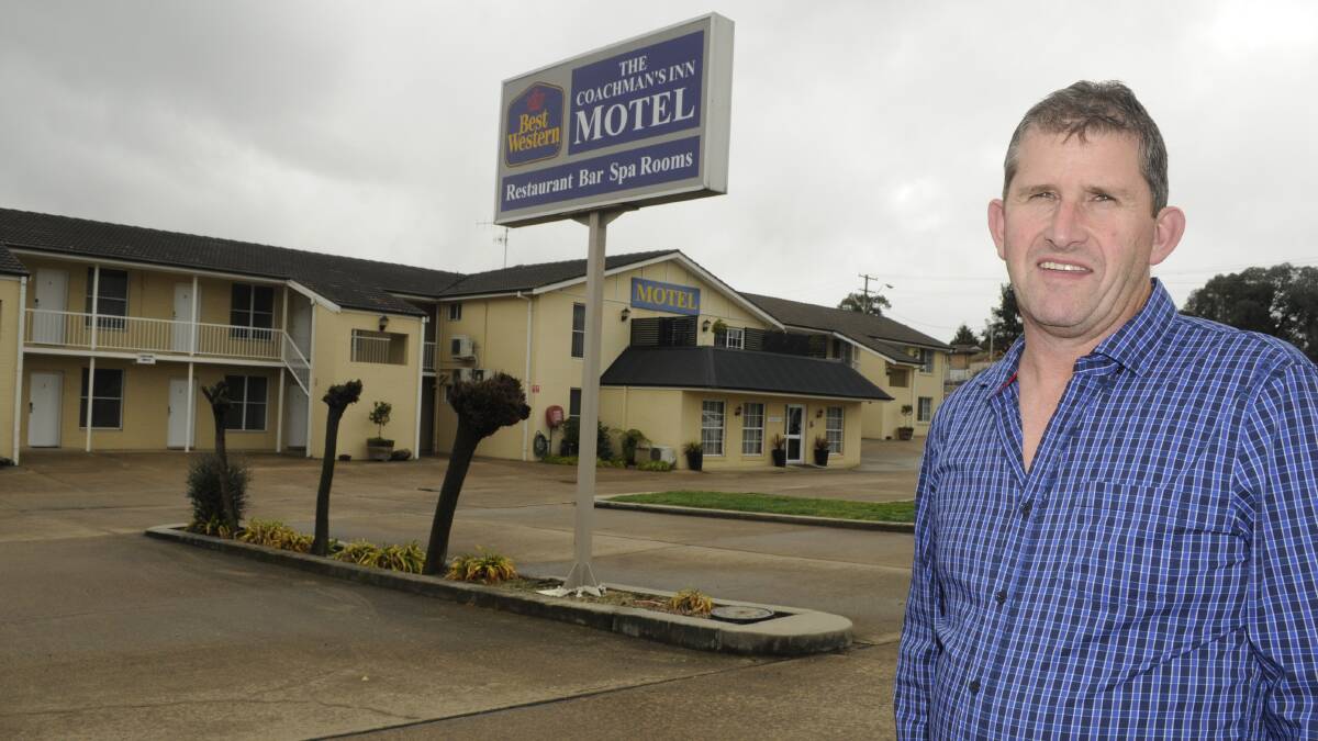 NO VACANCY: Best Western Coachman’s Inn Motel owner Tony Owens says Bathurst will see great financial benefits from accommodation bookings during the Supercheap Auto Bathurst 1000. Photo: CHRIS SEABROOK 082515coachmns