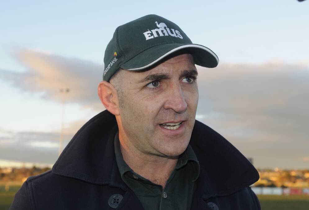 FARCE: Orange Emus assistant coach Andrew Logan has slammed the CWRU’s new first grade draw which sees his club, along with CSU Bathurst and Parkes, playing an extra game to the other sides. Photo: CHRIS SEABROOK 	061513cbdogs16