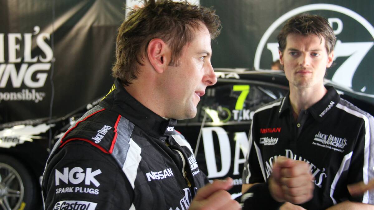 UNITED: V8 Supercars regular Todd Kelly (left) will be partnered by British GT3 driver Alex Buncombe in this year’s Bathurst 1000. 060214jackdan