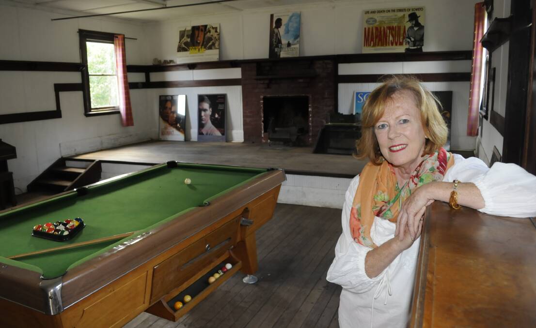 END OF AN ERA: Mary Moody in the community dance hall, which forms part of her unique property at Yetholme. Photo: CHRIS SEABROOK 031815cmmoody1