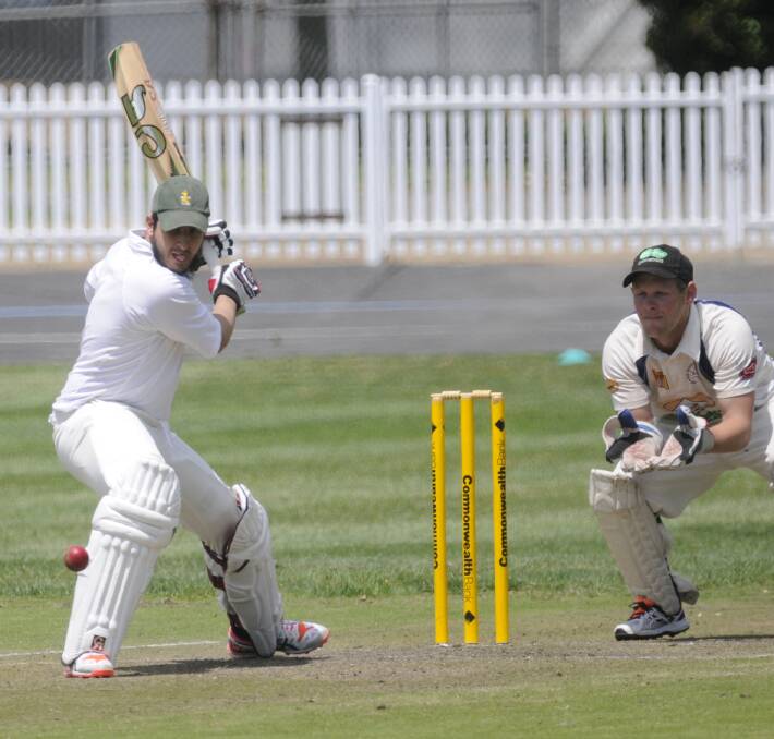 LYNCHPIN: Jameel Qureshi anchored Bathurst’s innings with a fine 61 but it wasn't enough to defeat Dubbo in their Western Zone Premier League match yesterday. Photo: CHRIS SEABROOK 110115crkt2