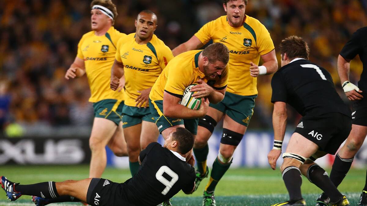 NO TRASH TALK: James Slipper and his fellow Wallabies, who will be in Bathurst next Thursday, are not buying into any trash talk ahead of their match with the All Blacks. They hope to let their actions do the talking for them. Photo: GETTY IMAGES 072914slipper