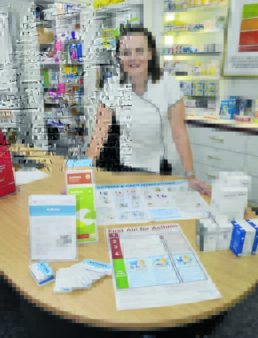 ASTHMA AWARENESS: Pharmacy intern Jessica Morgan-Thomas with some of the information which will be available at John Matthews pharmacy this week, coinciding with World Asthma Day.