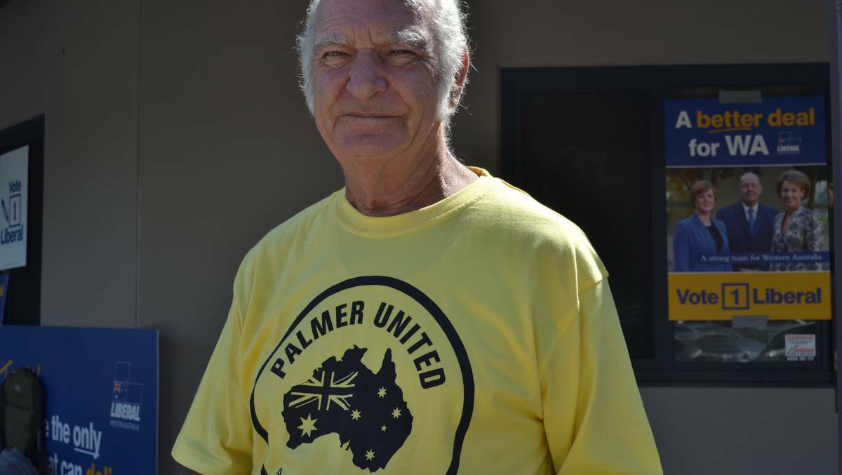 A Palmer United Party supporter in the Brand electorate.