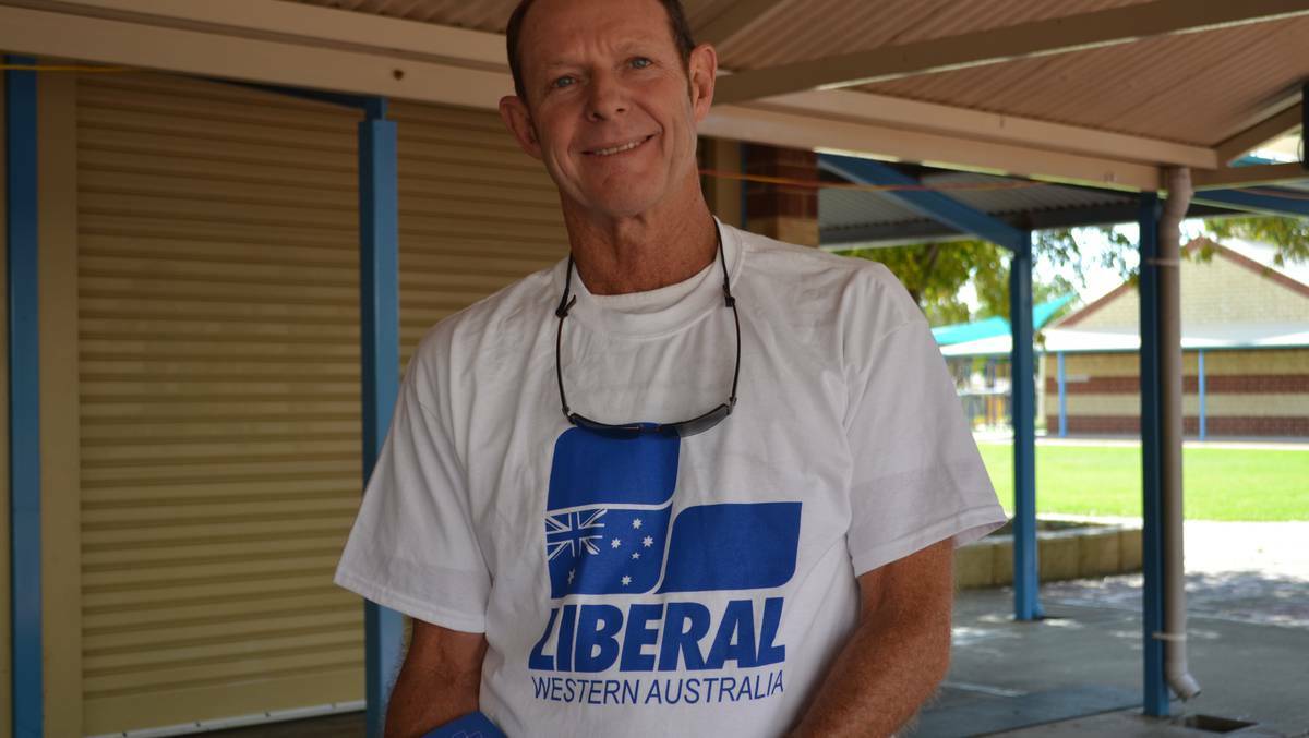 A Liberal supporter in the Canning electorate.