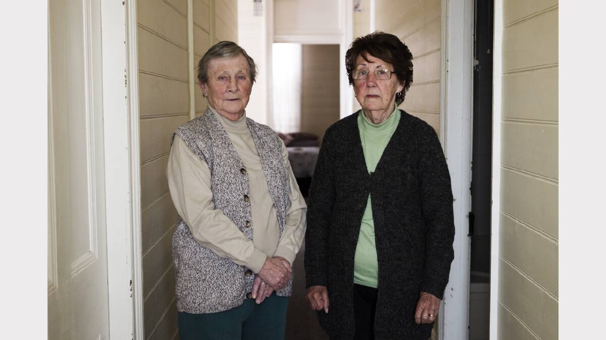 Dot Handley and Lynette Dickson are sharing a house in Dungog's main street, hoping they can move back into their Alison Court units soon.  Photo by Ella Rubeli
