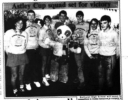 The Bathurst High School Astley Cup team from 1985.