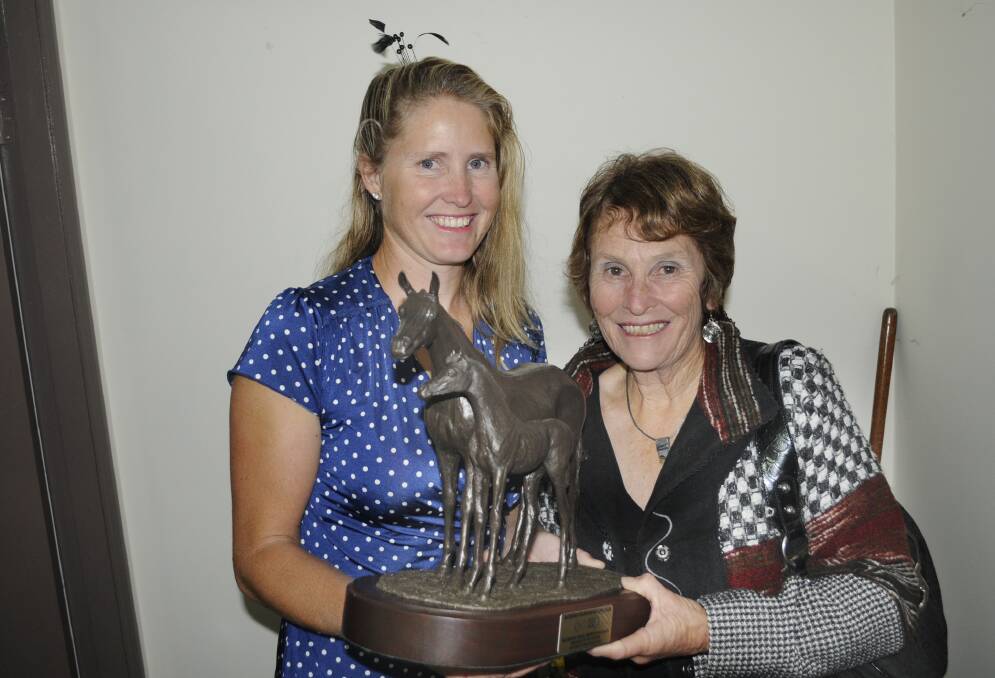 Mel Settree with her mum, Janet Moore who won the Breeders trophy of the Gold Crown Final.