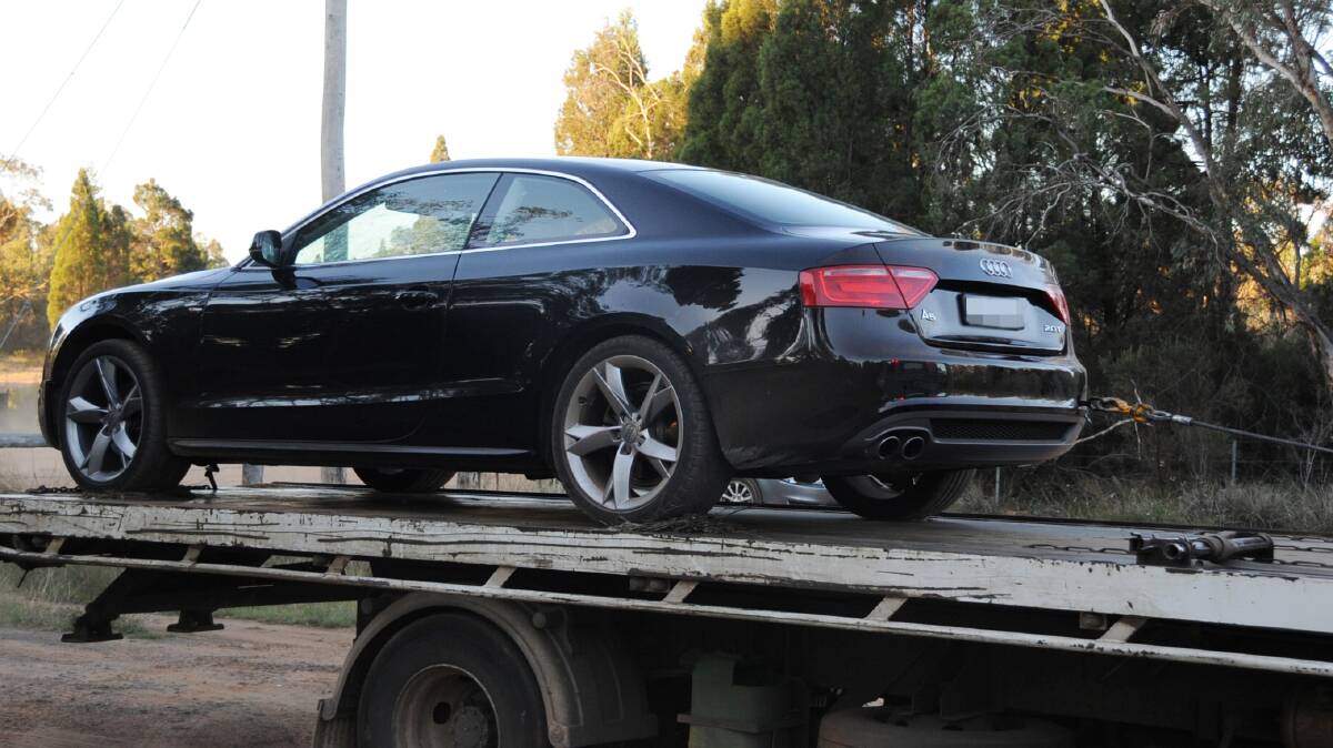 The A5 Audi involved in the high-speed pursuit. Photo: BELINDA SOOLE