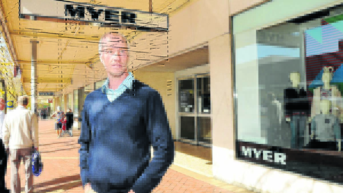 BRIGHT FUTURE: Orange Business Chamber president Mark Madigan says a redeveloped Orange City Centre will bring exciting opportunities for Orange in the wake of Myer’s closure.
Photo: STEVE GOSCH  