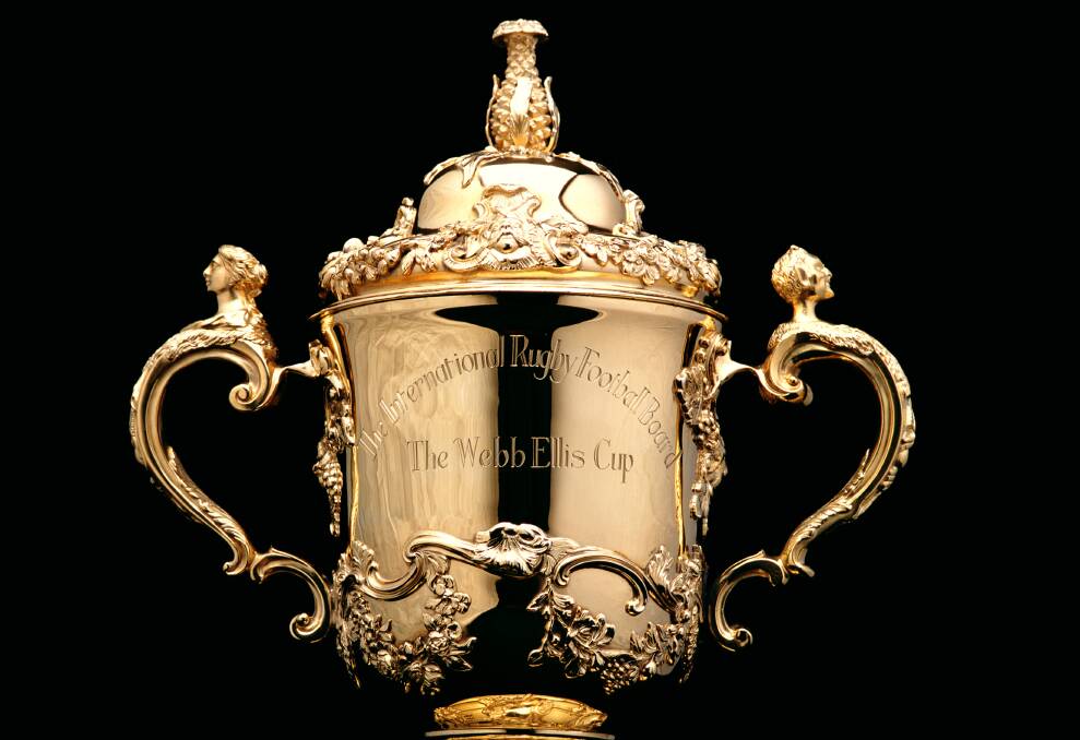 CUP TIME: The Webb Ellis Cup.