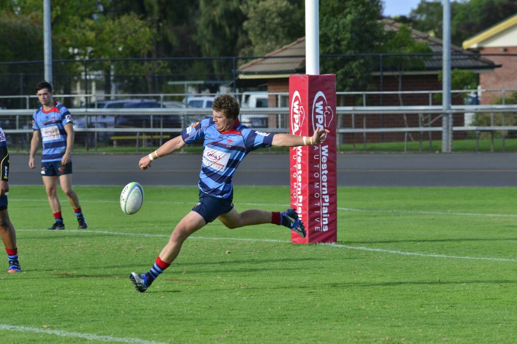 Anthony Golding had a strong kicking game on Saturday, making four of six conversions to help the Roos in their win over Parkes. Photo: BROOK KELLEHEAR-SMITH