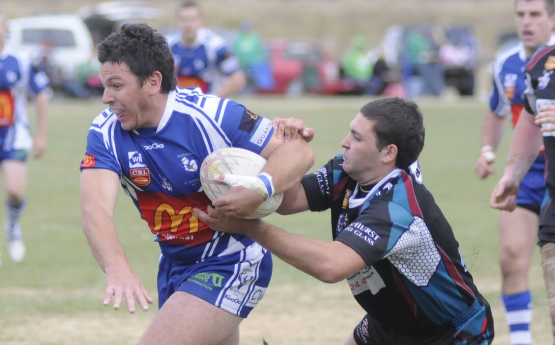 BLASTED AWAY: Bathurst St Pat's' Mick Armstrong was pleased with his side’s heavy win over the Blayney Bears at King George Oval.  052211cpats3