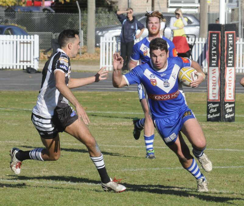 BUMPY JOURNEY: It’s been a rough start to the 2015 Group 10 season for captain Mick Armstrong and his Saints. The centre is one of just a handful of players to be a consistent feature of the first grade team crippled by injuries. Photo: CHRIS SEABROOK 051715cpats2