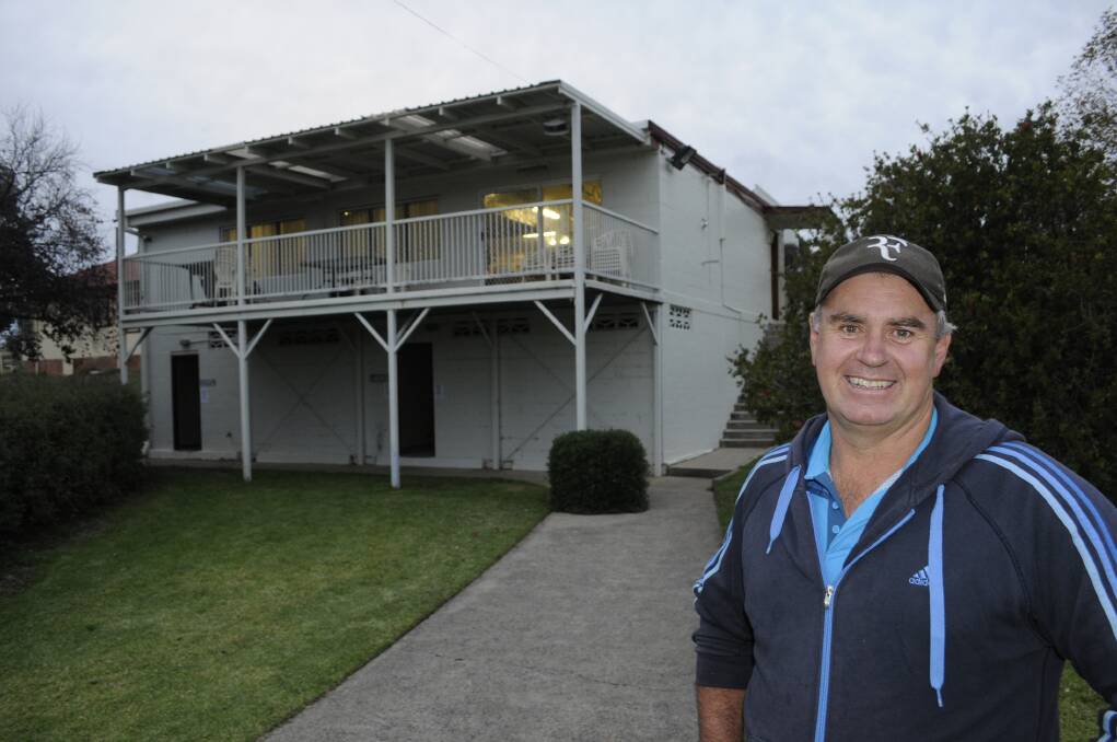 EXTREME MAKEOVER: Lessee of Bathurst Tennis Centre Andrew Mitton is hopeful there will be funding in the budget for a new tennis clubhouse. The current clubhouse is more than 50 years old. Photo: CHRIS SEABROOK 052015ctennis