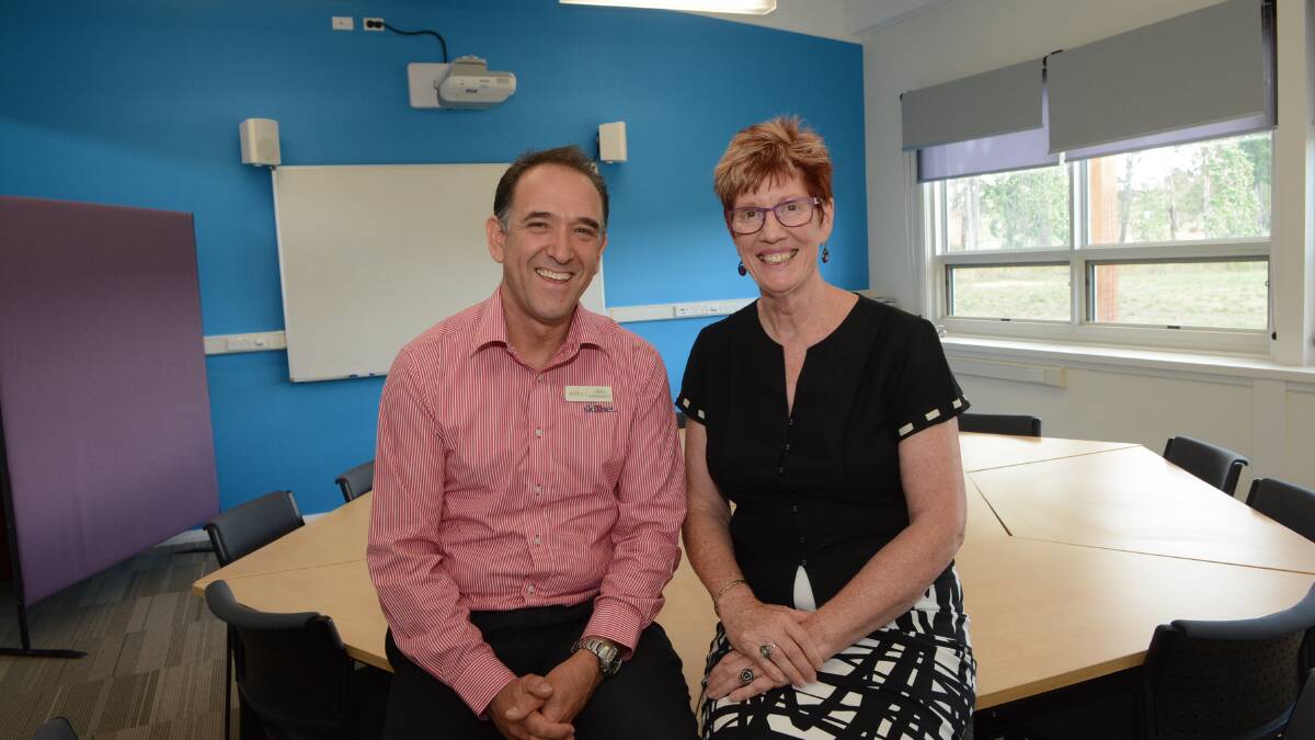 SENIOR COLLEGE: Skillset CEO Craig Randazzo and Skillset Senior College head teacher Andrea Nyeboer are looking forward to opening the doors on a new way of learning in 2015. Photo: PHILL MURRAY 121214pskill