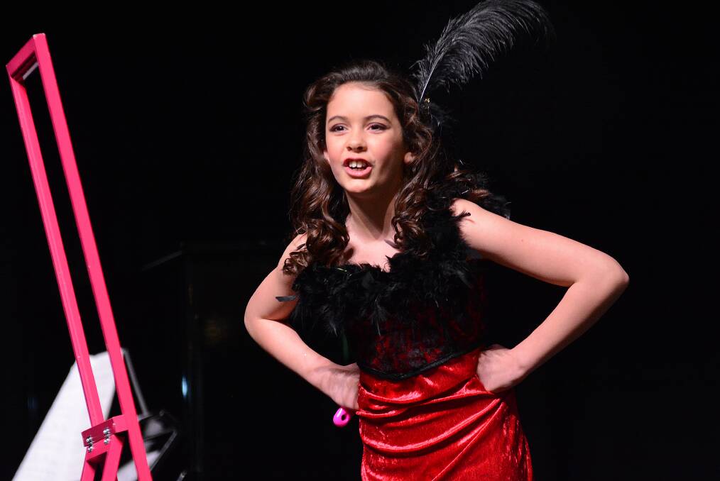 POPULAR: Ten-year-old Caitlin Stevens impressed the judges with her spirited rendition of Popular from the musical Wicked in the Bathurst Eisteddfod yesterday.