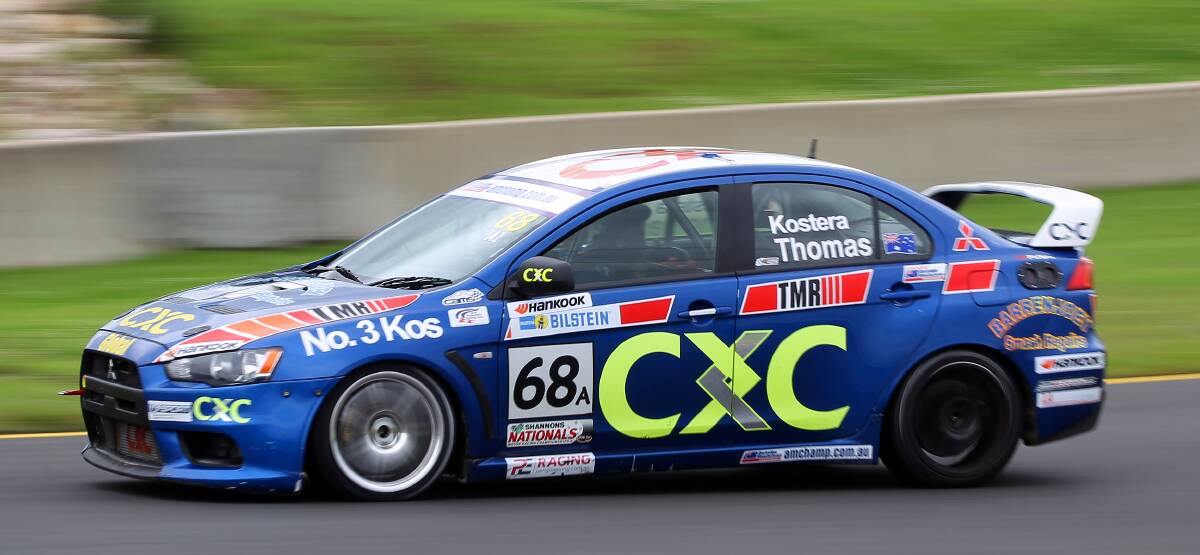 GOOD SIGN: The CXC Global Racing Mitsubishi which Terry Nightingale will drive next Easter in the Bathurst 6 Hour was in good hands on Sunday, with Nightingale’s Bathurst co-driver Dylan Thomas and Stuart Kostera winning the Australian 4 Hour race in Sydney. 111715evo