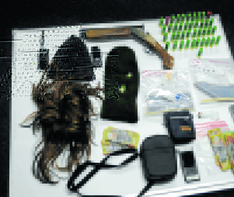 HAUL: Some of the items seized by police on Monday.
