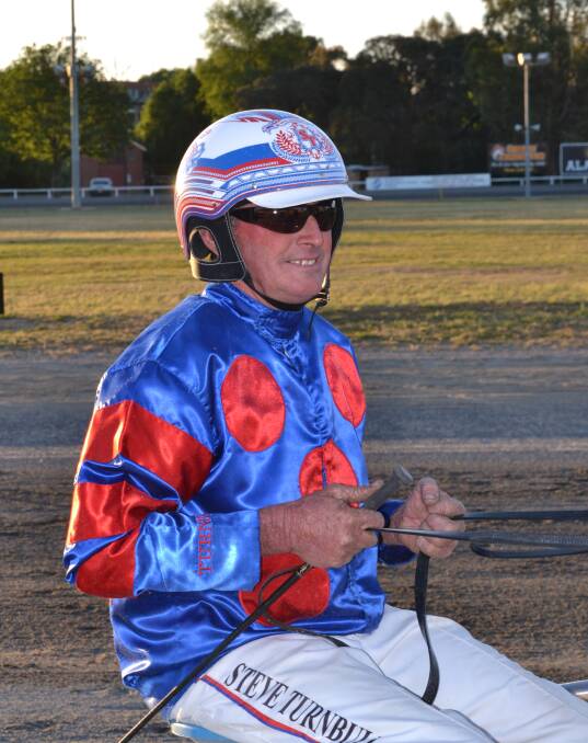 ON A ROLL: Steve Turnbull drove Oh I Am The One to his third cup victory since arriving in Australia, leading from start to finish in Friday night’s Cherry Festival Cup in Young. 111412zturnbull