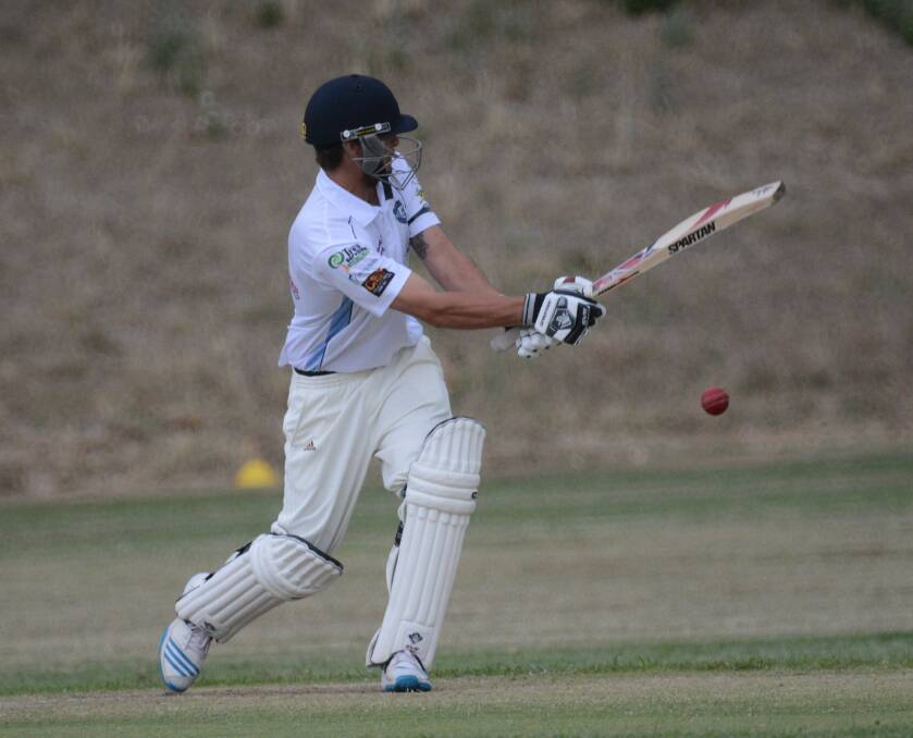 GOOD CONTRIBUTION: Hamish Bartlett was the best of the City Colts batsmen on Saturday as he made 43 in their two-day match against Rugby Union. Photo: PHILL MURRAY 112914phamish