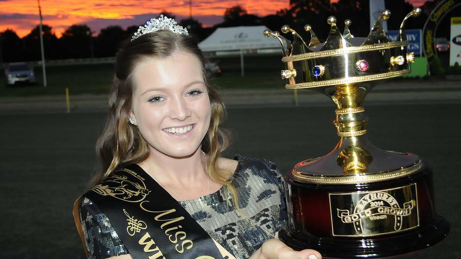 Monique Ryan, who has been part of the harness racing scene in Bathurst since she was a little girl, was crowned Miss Gold Crown 2014. Picture: Western Advocate