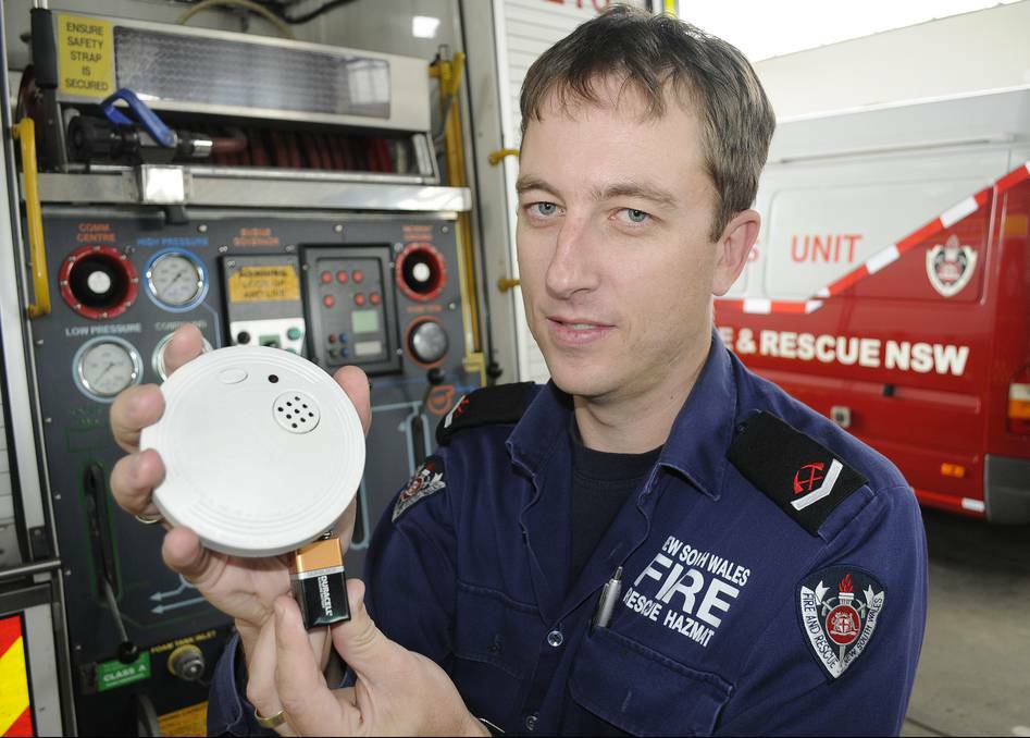 Bathurst firefighter Brad McWilliams is asking seniors to be proactive with their fire safety. Picture: Western Advocate