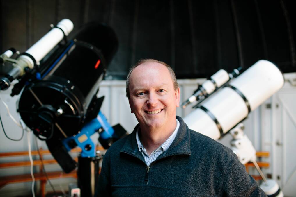 LOOKING SKYWARD: Bathurst Observatory Research Facility owner and astronomer Ray Pickard said a major funding grant will make star gazing accessible to more people. Photo: AMP TOMORROW FUND	 112315raypickard2