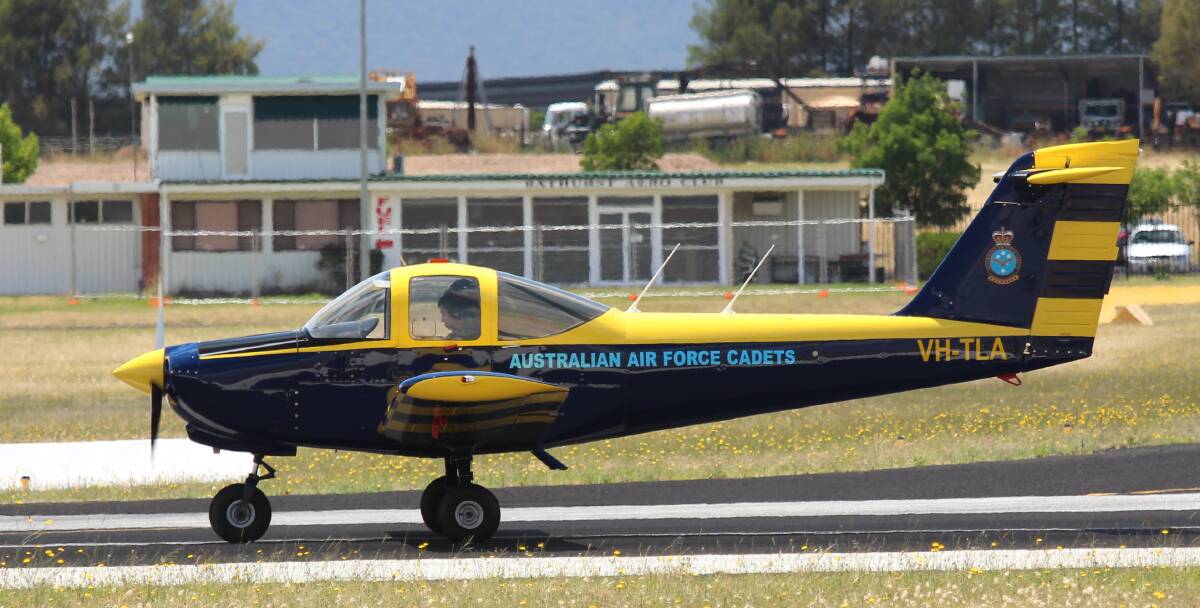 TAKING FLIGHT: Australian Air Force cadets will take to the sky in the annual National Aviation Competition to be held at the Bathurst Aviation Centre from tomorrow. Photo: SUPPLIED 112315cadets