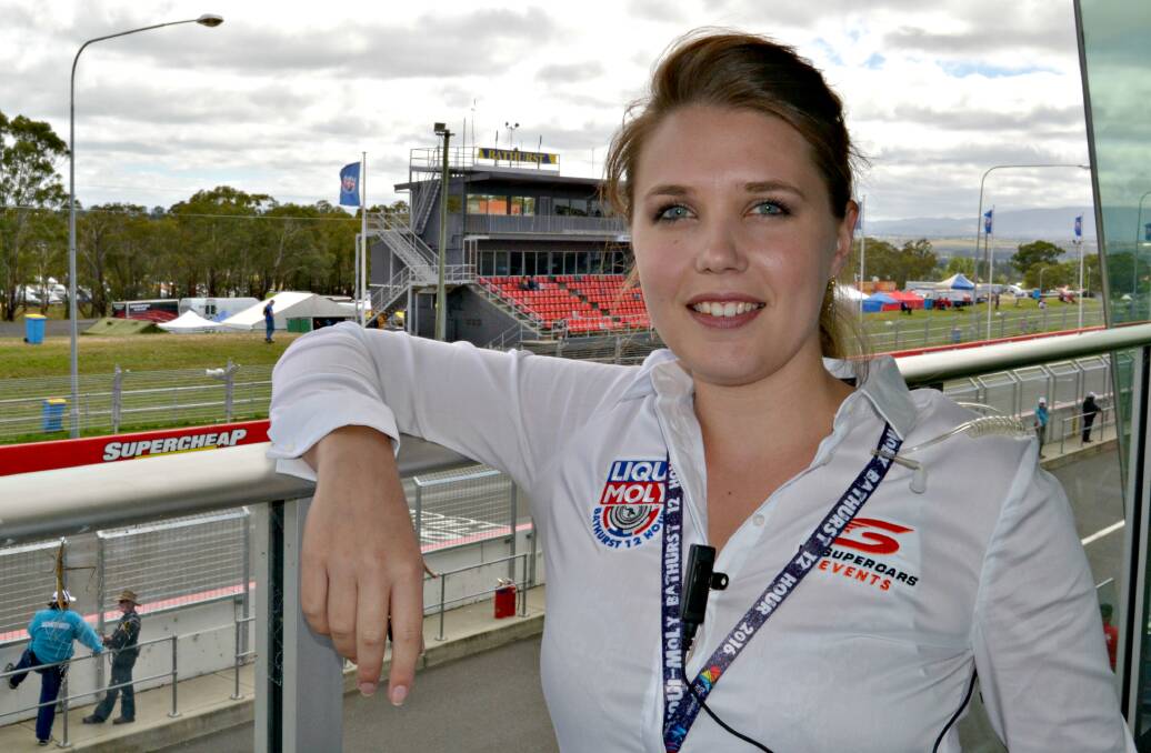 FAMILY TRADITION: Liqui-Moly Bathurst 12 Hour category administrator Alexandra Zylstra developed a passion for motor sport from her grandfather and mother at an early age. Photo: RACHEL FERRETT 	020516rfalexandra3