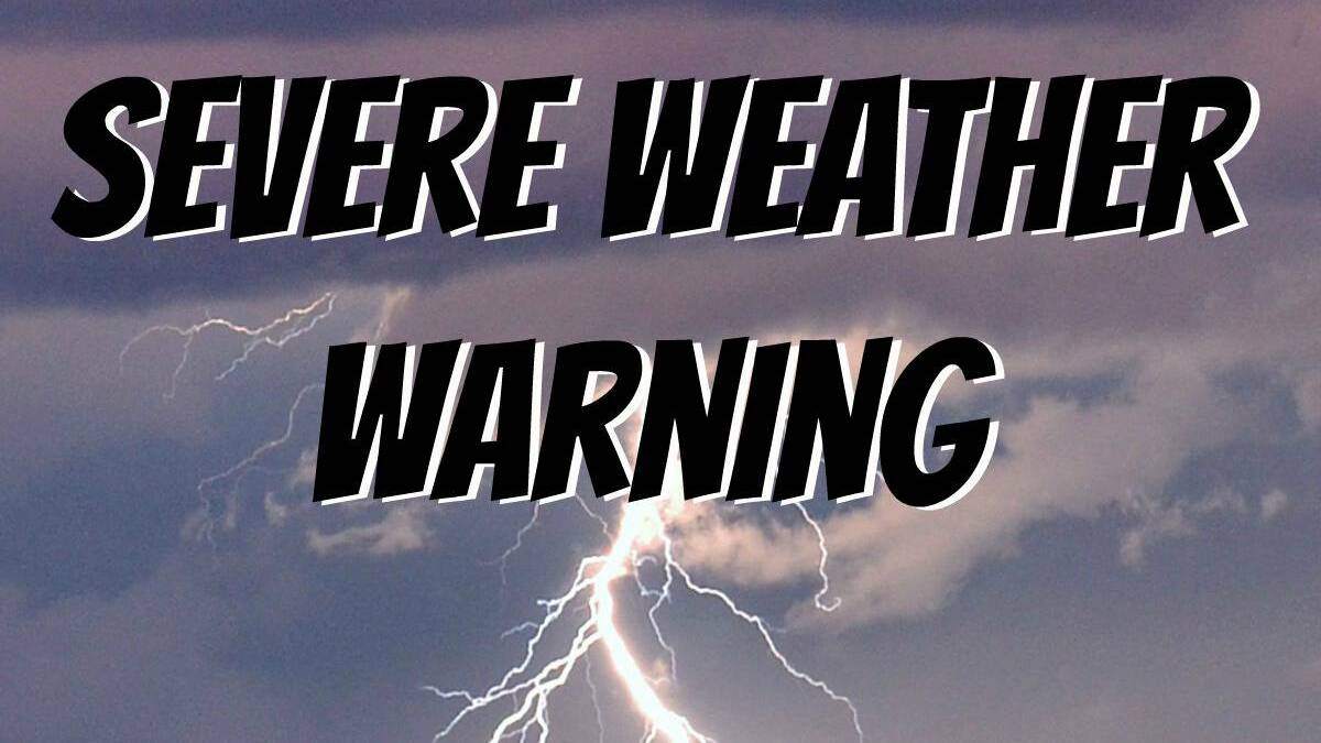 Severe weather warning issued.