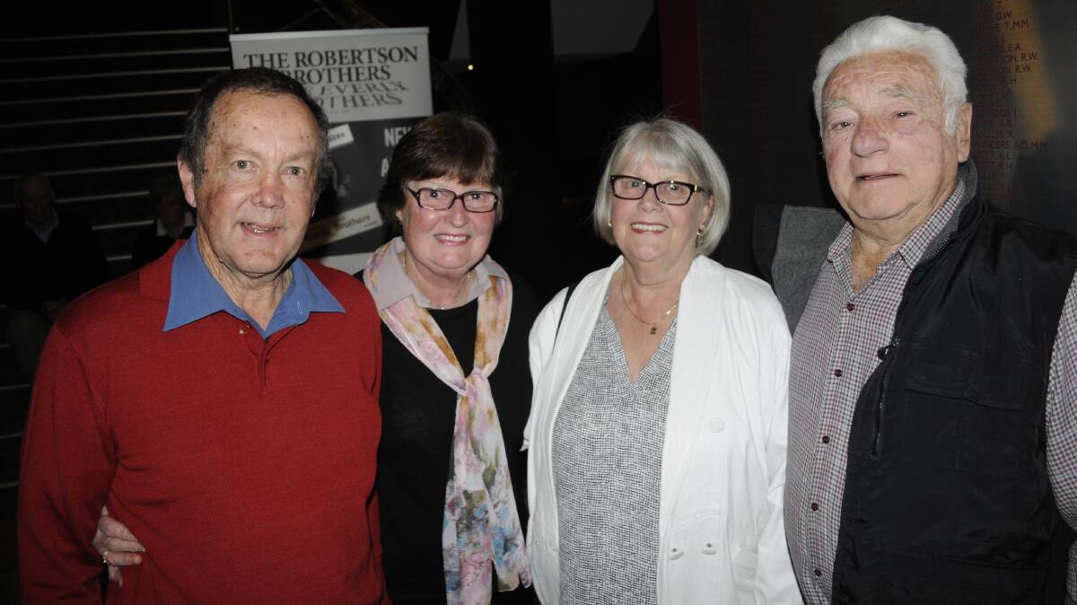 GREAT NIGHT OUT: Daryl and Irene Croake with Elaine and Dino Pilati at the concert. Photos: CHRIS SEABROOK 081515cbmec2