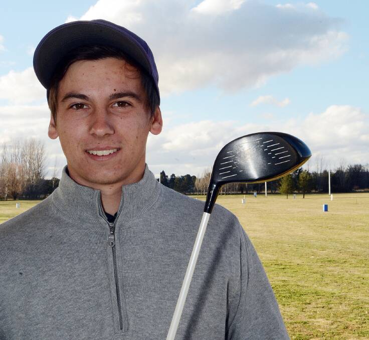 CHAMPIONSHIP HOPEFUL: Bathurst golfer Dylan Thompson enters the final round of the Bathurst Golf Club Championship points ahead of his nearest rival. Photo: PHILL MURRAY 080114pdylan