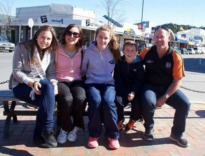 Paul Simmons, the son of former federal Labor MP David Simmons, with his family Claudia, wife Kim, Hannah and Jack.