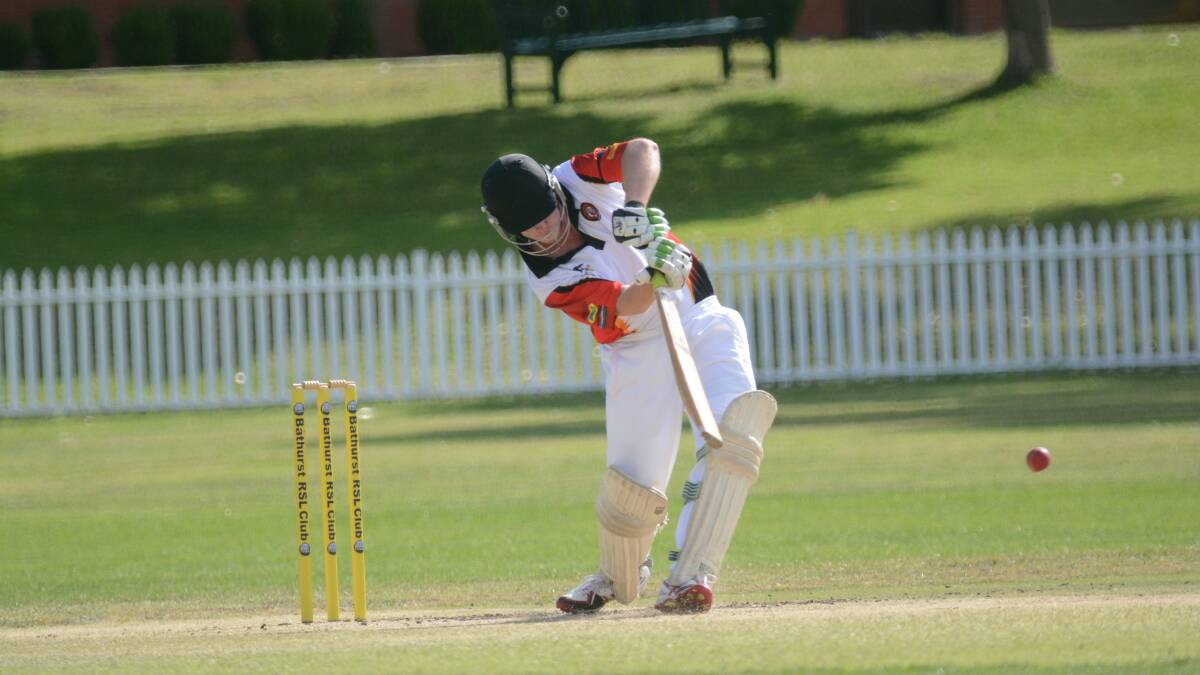 HUGE ASSIGNMENT: Trent Fitzpatrick and his ORC team-mates have a big task in front of them as they try to chase down Bathurst City's big first innings score this afternoon. Photo: PHILL MURRAY 112914ptrent
