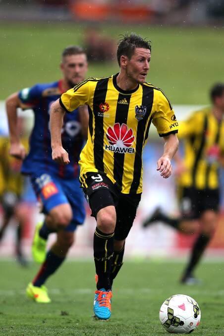 MAN ON FIRE: Nathan Burns continued his impressive run for Wellington on Saturday night, finding the back of the net against his former club Newcastle to make it eight goals in nine matches. Photo: GETTY IMAGES	 		