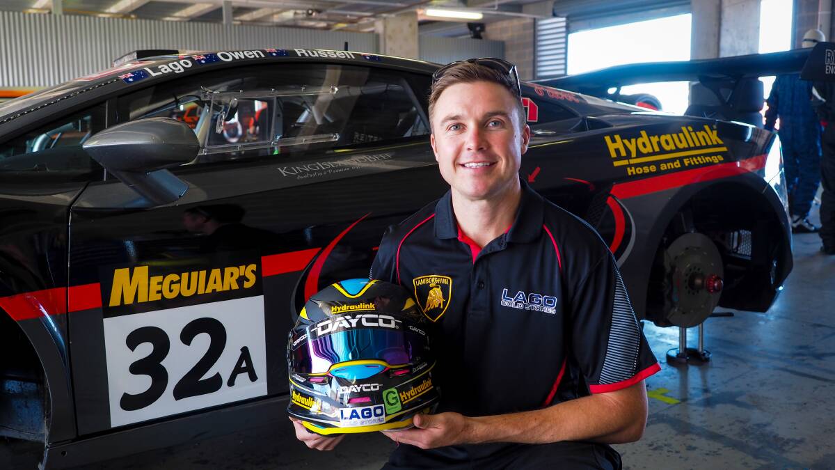 GREAT START: David Russell, along with team-mates Steve Owen and Roger Lago, was the dominant driver for most of practice on Friday in the Bathurst 12 Hour. Photo: ZENIO LAPKA 020615zrussell-1