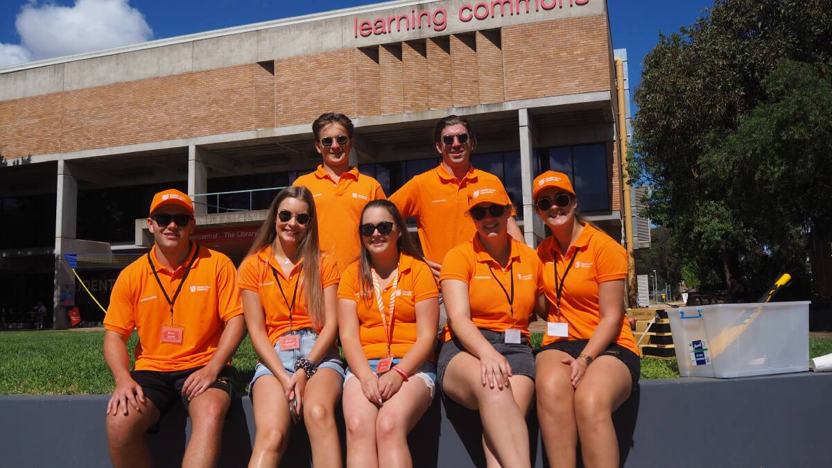 GUIDES: Charles Sturt University Orientation leaders will be assisting first-year students throughout the week at Bathurst's campus. Photo: SAM BOLT